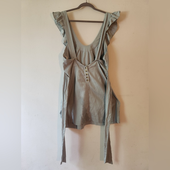 Free People Lara Blue Ruffle Mini L - Picture 5 of 8